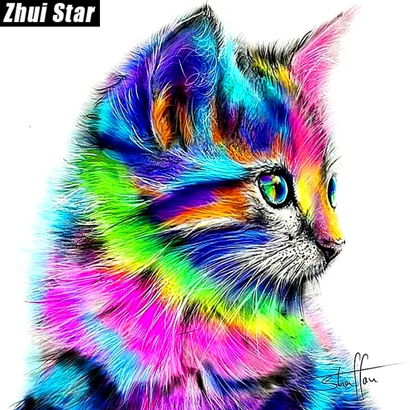 Алмазная живопись 5D &quotмилый кот&quot вышивка крестиком стразы мозаичная