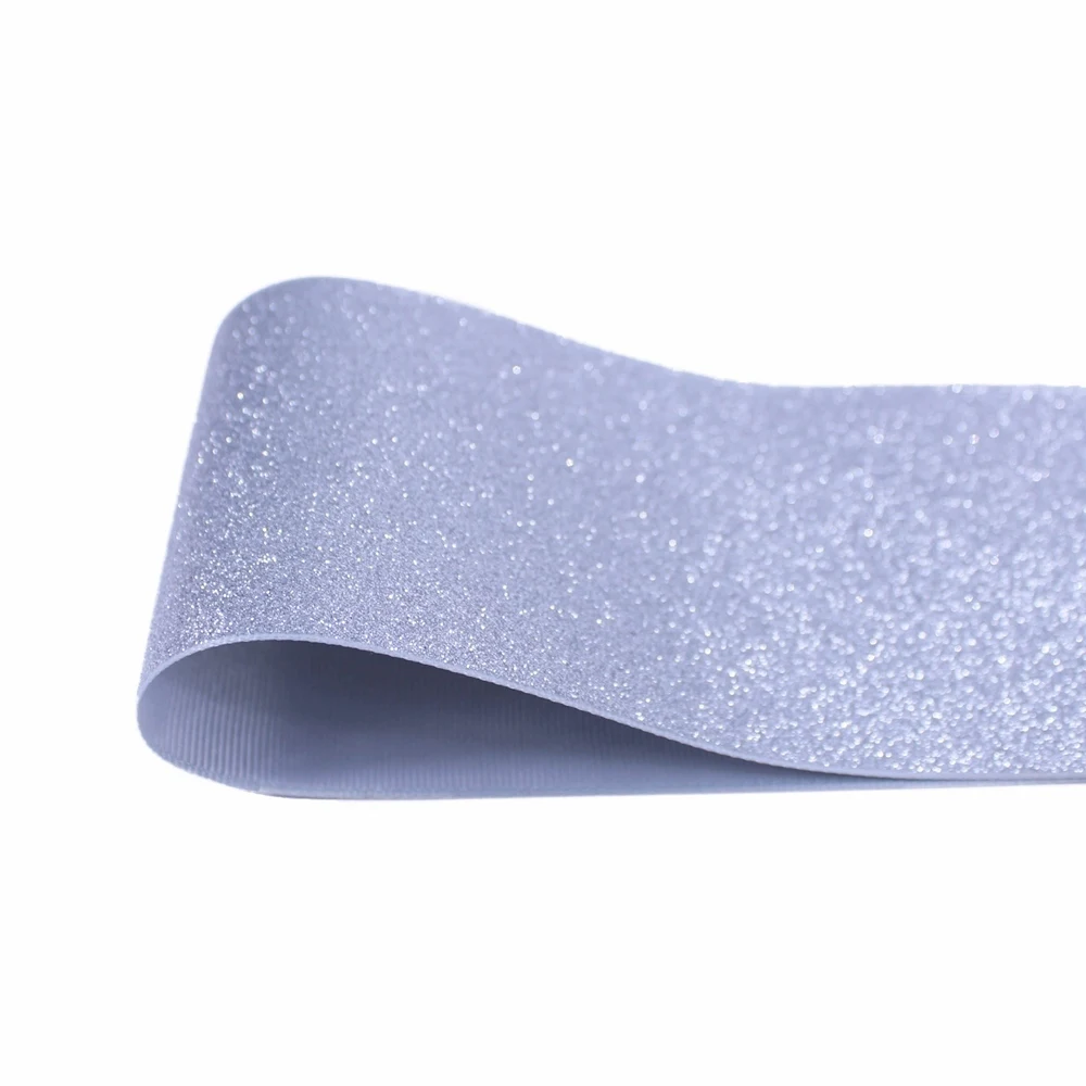 T.R лента 3 '75 мм однотонная Блестящая лента из полиэстера, материалы ручной работы, 009 Серебро 10 ярес