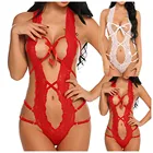 Эротическое нижнее белье сексуальные костюмы с кружевами, сиамское сексуальное нижнее белье, боди, кружевное шелковое нижнее белье с открытой спиной