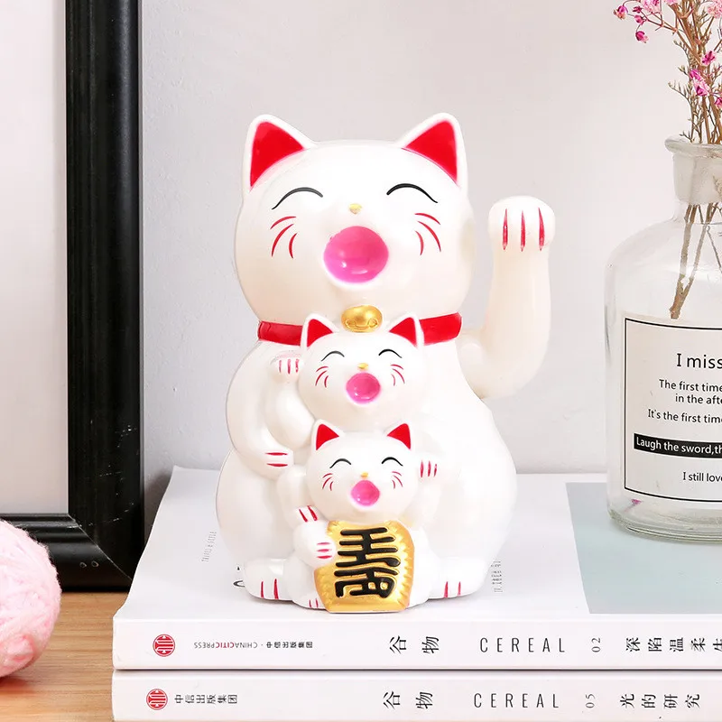Счастливое богатство развевающаяся кошка Золотая развевающаяся рука кошка домашний декор Добро пожаловать развевающаяся скульптура кошки декоративная статуэтка GPD8839