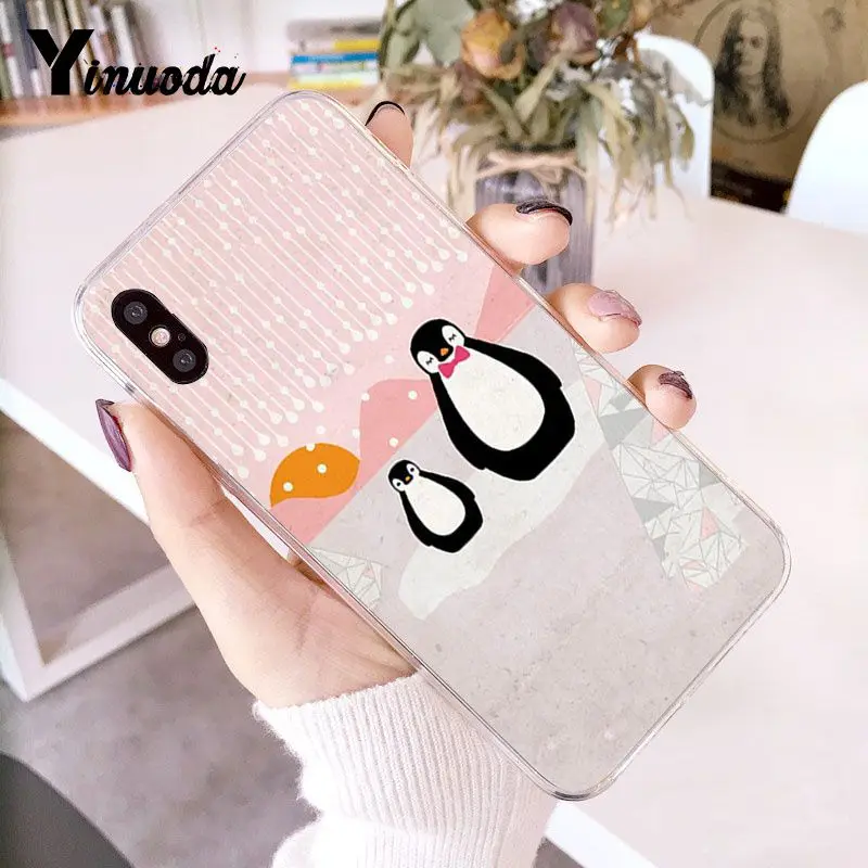 A14 Yinuoda милый мультфильм животных пингвин Новинка чехол для телефона Fundas для iPhone 5 5Sx 6 7 7plus 8 8Plus X XS MAX XR Fundas Capa - Цвет: A14