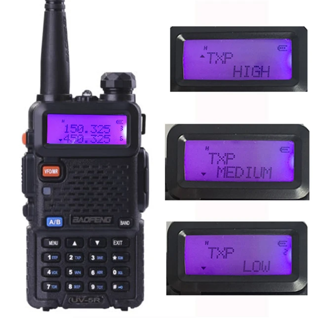 2 шт baofeng UV-5R настоящая 8 Вт 3800 мАч батарея портативная рация для двухсторонней радиостанции VHF UHF Двухдиапазонная портативная cb радио comunicador рация