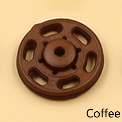 Coffee Meetee 60 набор 7/10/12/15/18/21 мм Пластик пластиковые кнопки невидимый пряжки DIY рубашка свитер пуговицы для пришивания для одежды BD485 - Цвет: Coffee