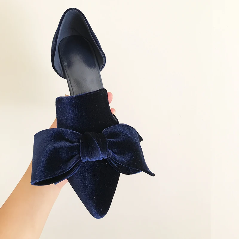 Женские туфли-лодочки с острым носком, украшенные бантом-бабочкой; sapato feminino; шикарная Брендовая обувь для подиума; женская обувь с бантом; zapatos mujer