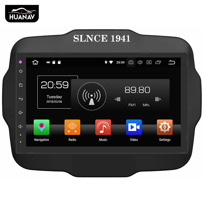 Автомобильный DVD плеер HUANVA Android 8 0 GPS навигация для Jeep Renegade 2016 2017 2018 2019