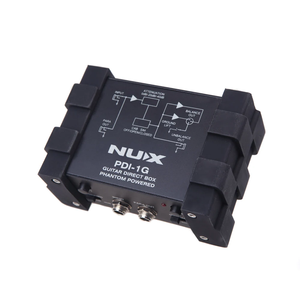 Профессиональный NUX PDI 1G гитара прямой впрыск Phantom Power Box аудио миксер Para Out