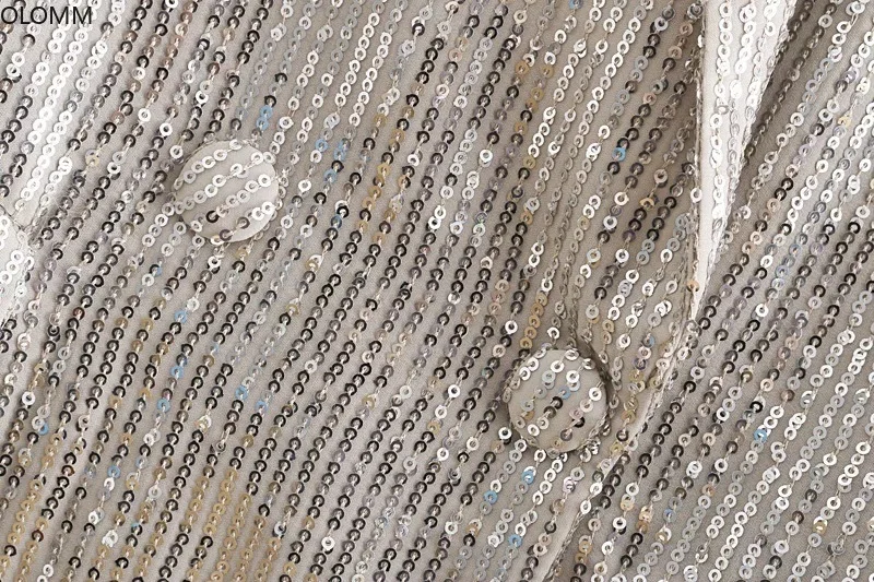 Женская куртка европейский и американский стиль Дикий Тонкий Блестки УКРАШЕННЫЙ