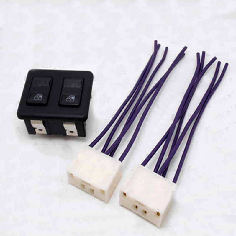 1 комплект красный светильник регулятор автомобильного окна двойной выключатель