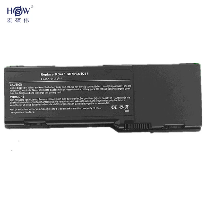 HSW 7800mAh Аккумулятор для ноутбука Dell Inspiron 1501 6400 E1505 Latitude 131L Vostro 1000 312-0461 451-10338 RD859 GD761