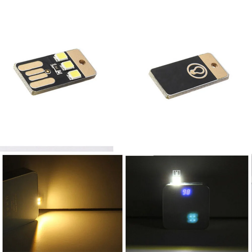 2 шт. портативный Mini USB мощность 3 светодиодный ночник лампа 0 Вт 5 в ультра-тонкий