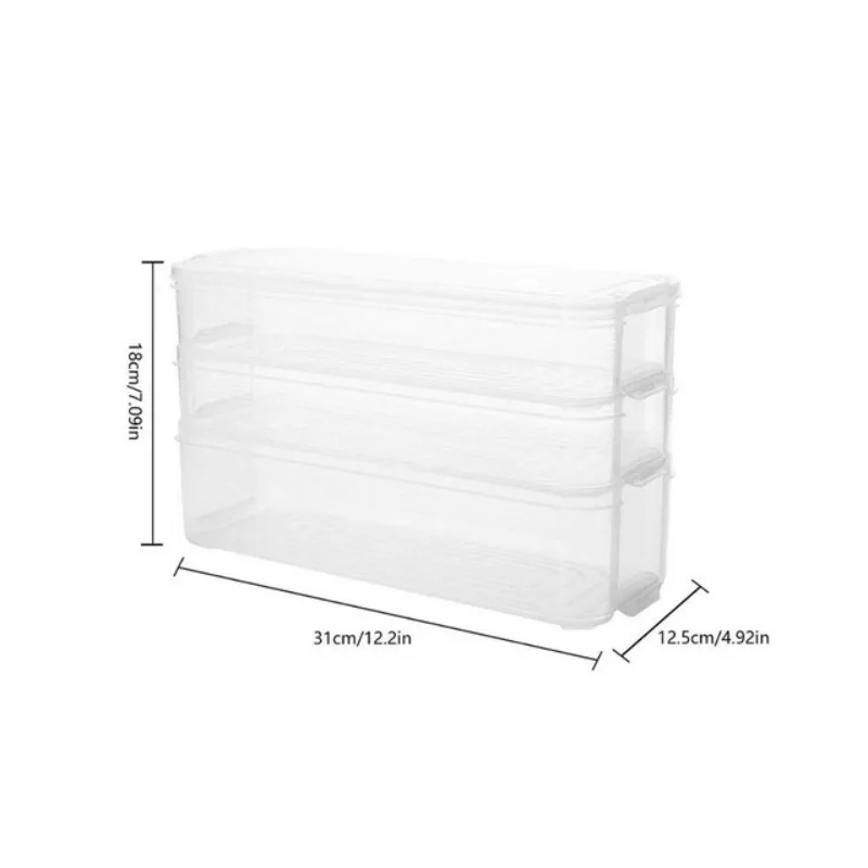 

Multi-layer Refrigeration Storage Box Save Space Kitchen Organizer Noodle Dumpling Whole Grains Classification Food Tool