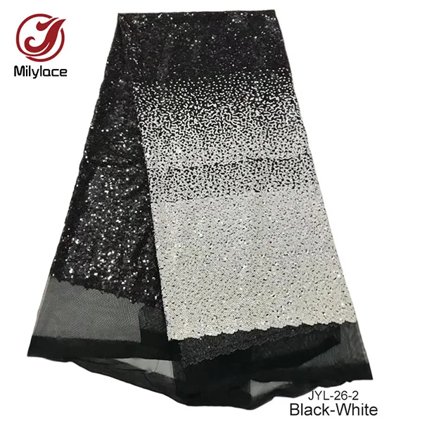 Milylace French Lace Fabric With Sequins Embroidery Multicolors African Tulle High Quality For Wedding Party JYL-26 | Дом и сад