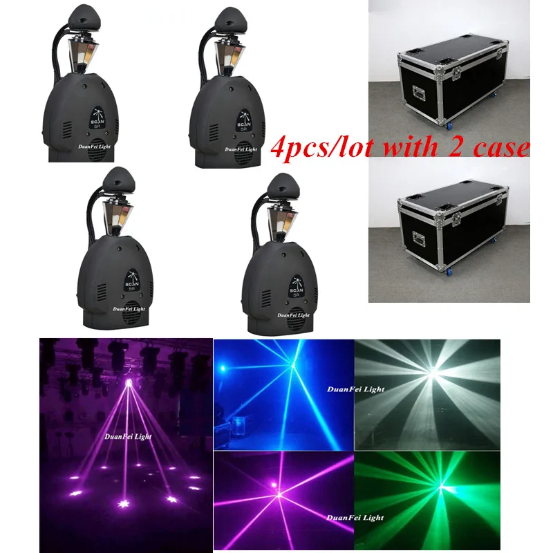 (Flightcase) 4 шт. светодиодный сценический эффект 5r луч сканер 200 Вт LED Луч движущаяся