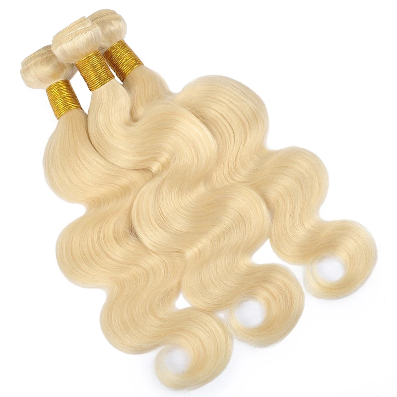 Pinshair мёд блондинка перуанские пучки волос Bodywave Связки 613 человеческие волосы 3 шт./лот Связки не Реми человеческие волосы расширение