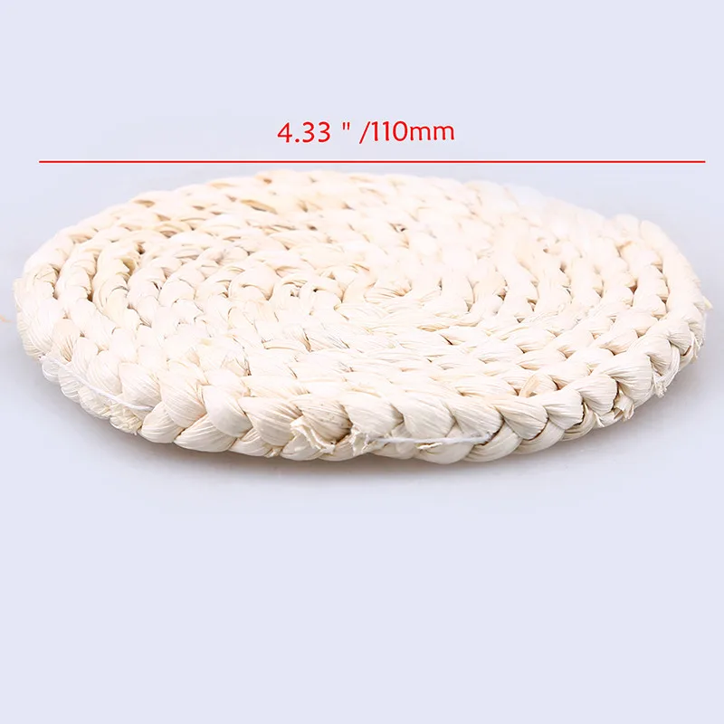 11 cm WHISM соломенный Настольный коврик из ротанга Плетеный подстаканник ручной работы подставки для напитков круглый горшок коврик изоляция настольная Салфетка под тарелку украшение дома - Цвет: 11 cm