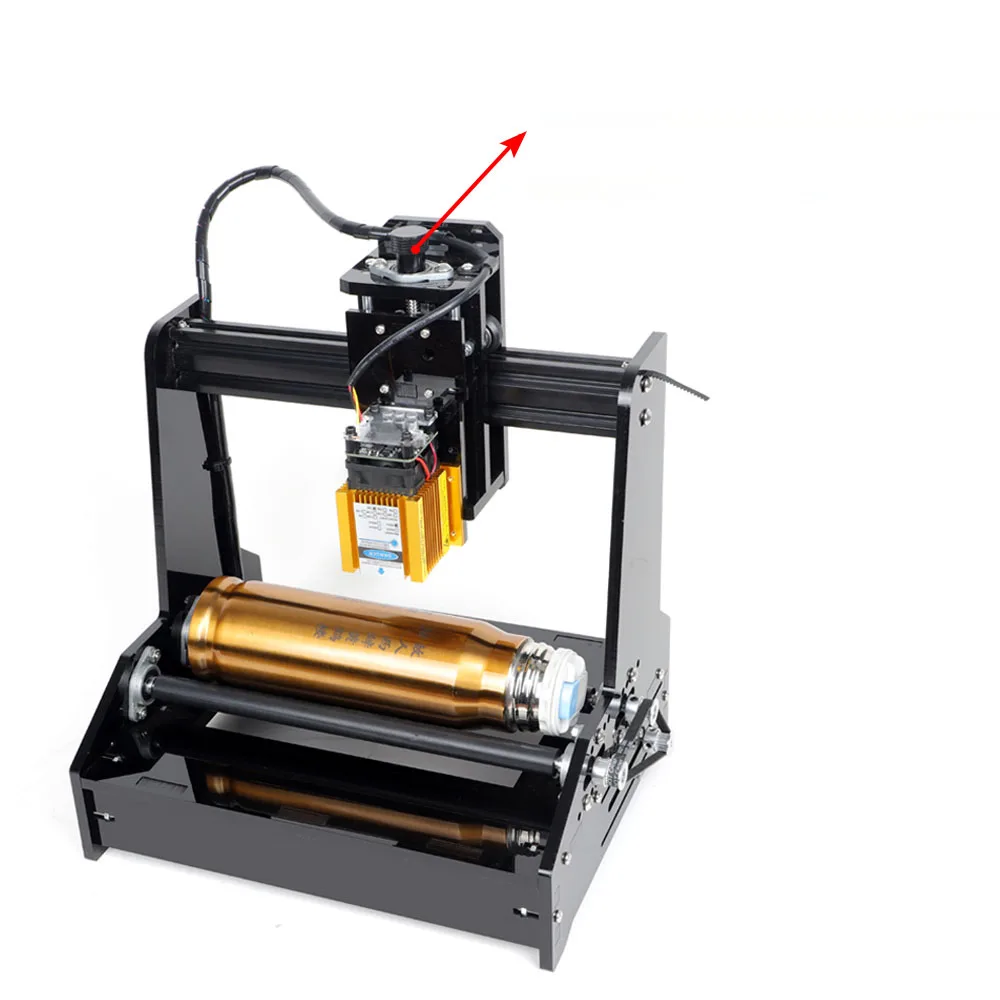 Маленький цилиндрический лазерный гравировальный станок может гравировать из