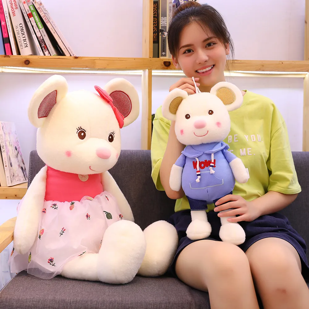 Candice guo плюшевая игрушка кукла мультяшное животное мышь крыса платье для пары