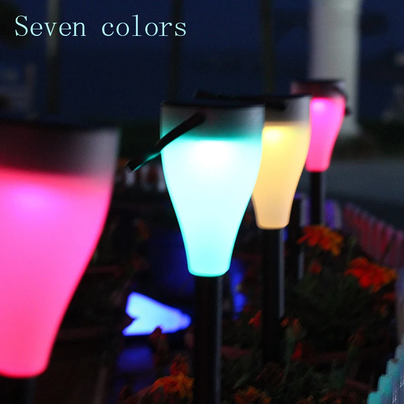 Солнечные светильники для сада украшение виллы двора лампы семь цветов