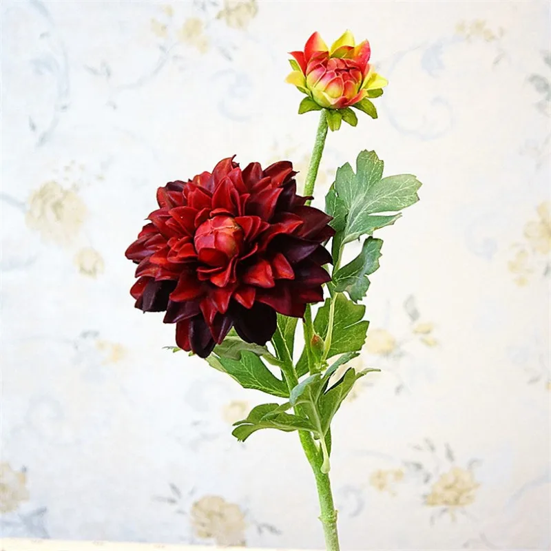 10 шт. поддельные короткие Стволовые туфтинг Dahlia 22 &quotДлина Моделирование