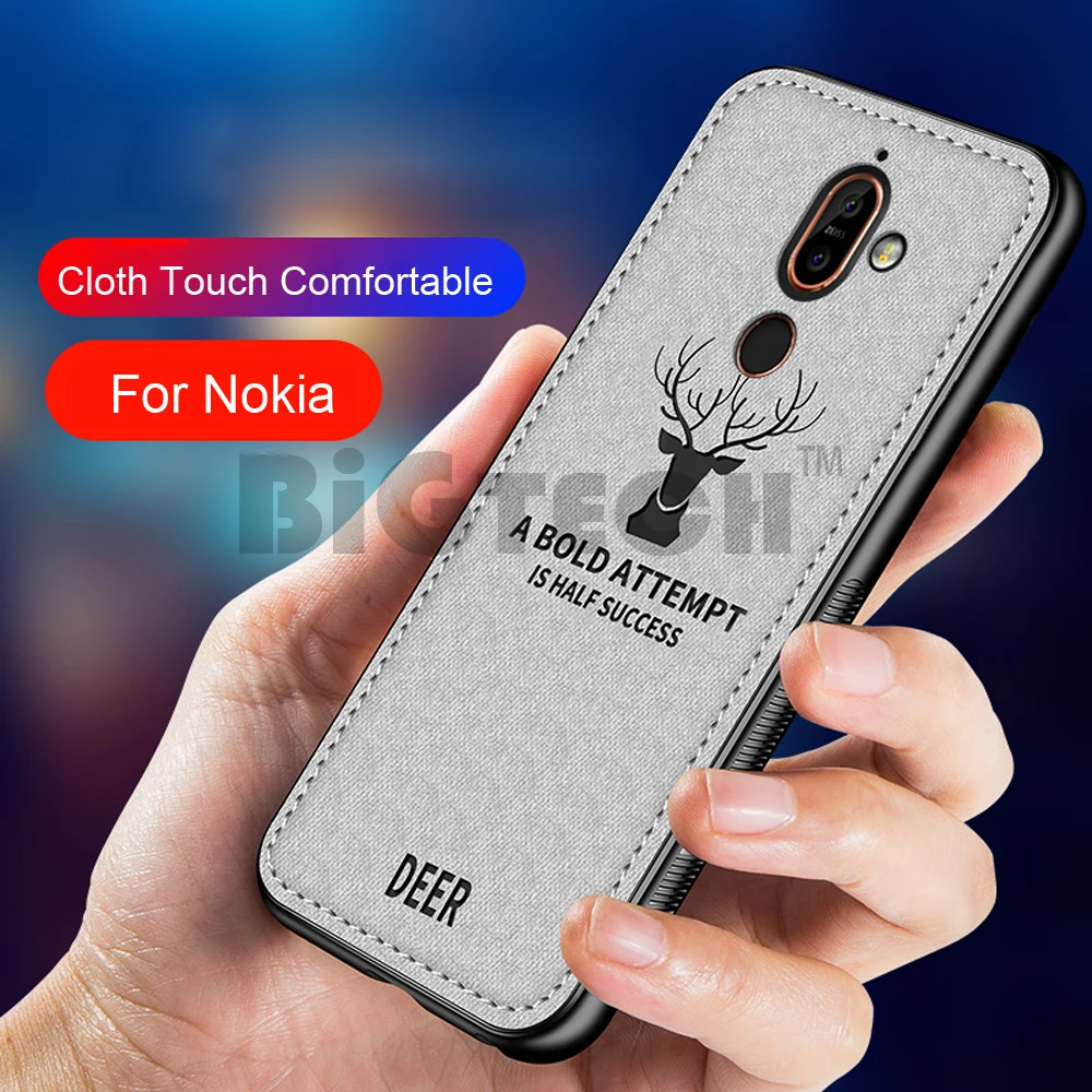 Классические тканевые чехлы с рисунком оленя в стиле ретро для Nokia 7 Plus x7 x6 x5 8 Sirocco