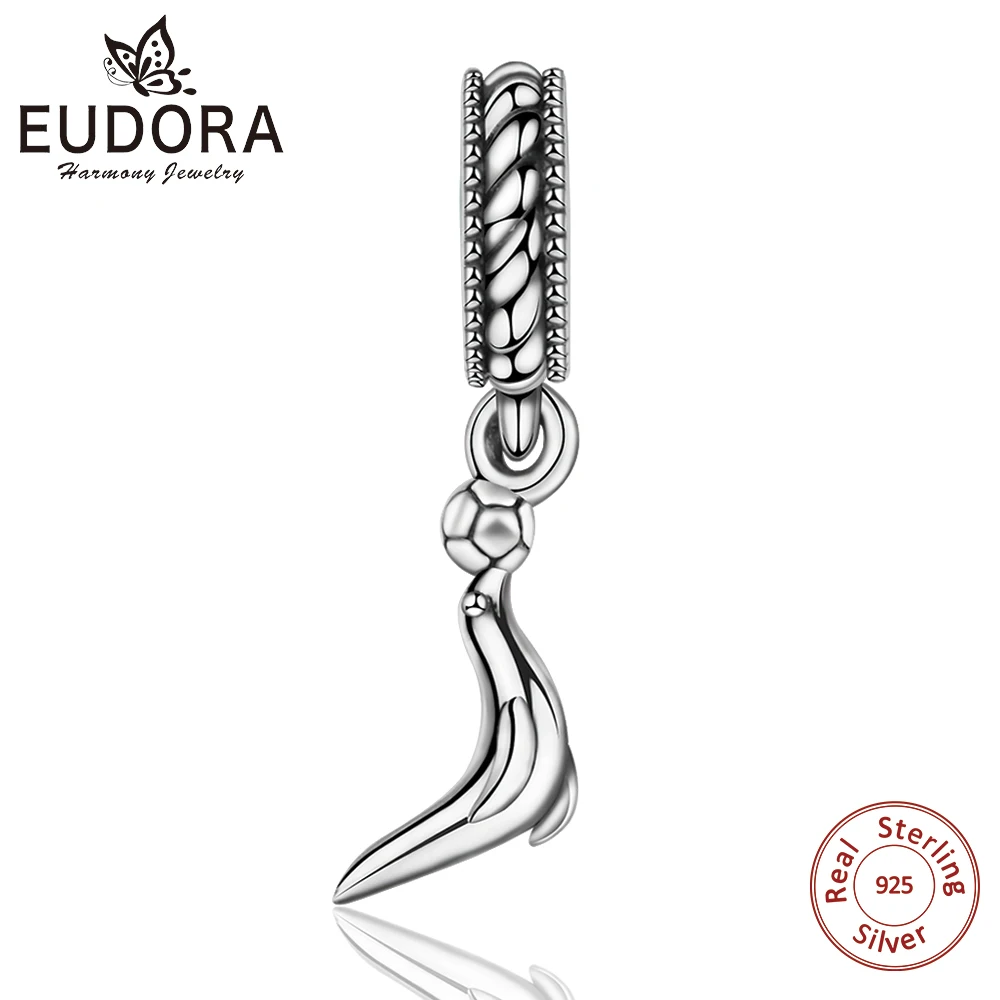 Шармы-подвески Eudora из стерлингового серебра 925 пробы с бусинами и шариками