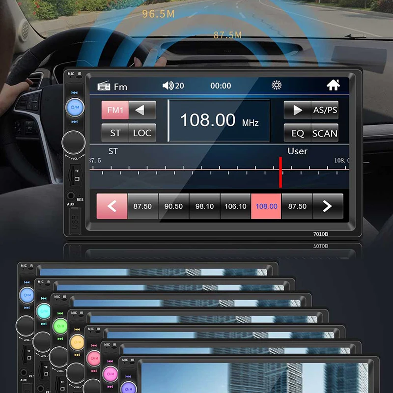 Автомагнитола 2 Din Авторадио MirrorLink Bluetooth " сенсорный экран стерео аудио видео Mp5 плеер USB SD SWC камера головное устройство 7010B