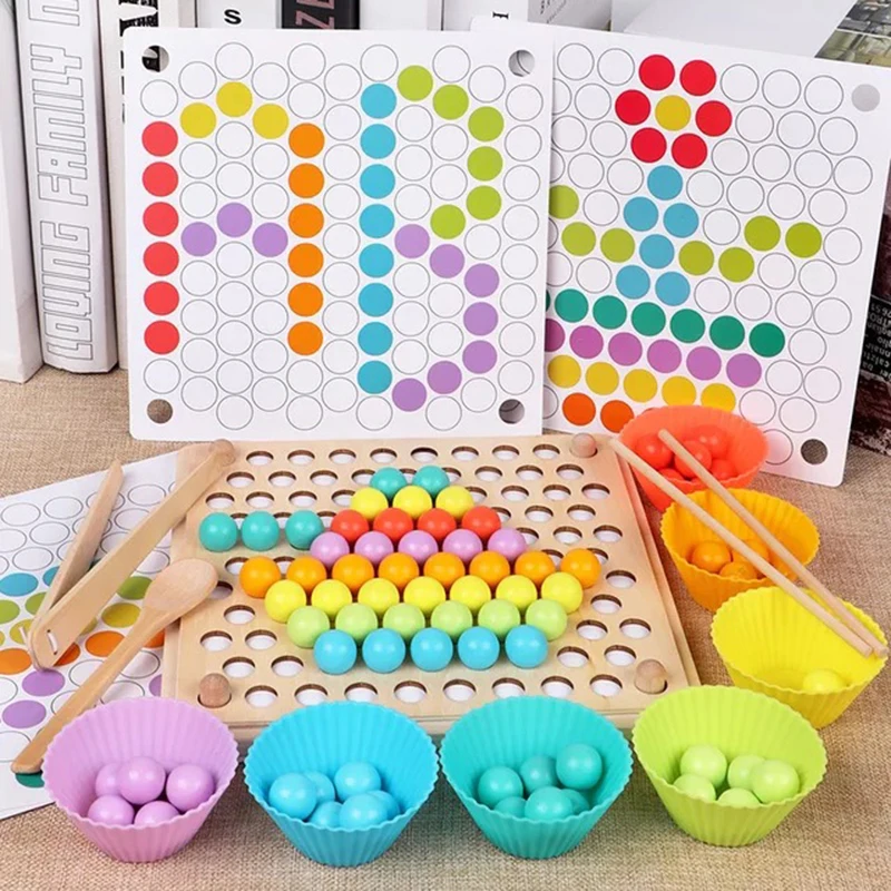 

Montessori Learning Toys Baby Basic Life Skills Training Spoon Using Kids Early Educational Preschool Play Learning Toys