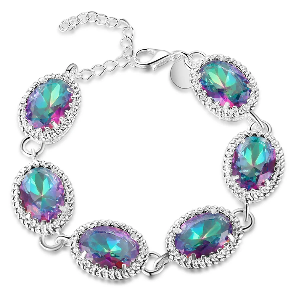 Хрустальный свадебный браслет роскошный посеребренный позолоченный Свадебный с