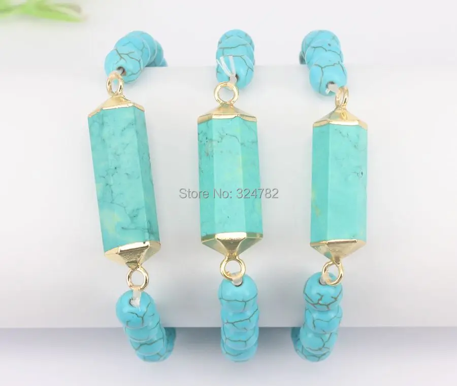 5 Strands Natural Stone Connector Bracelets With 8mm Beaded Charm DIY Bracelet | Украшения и аксессуары