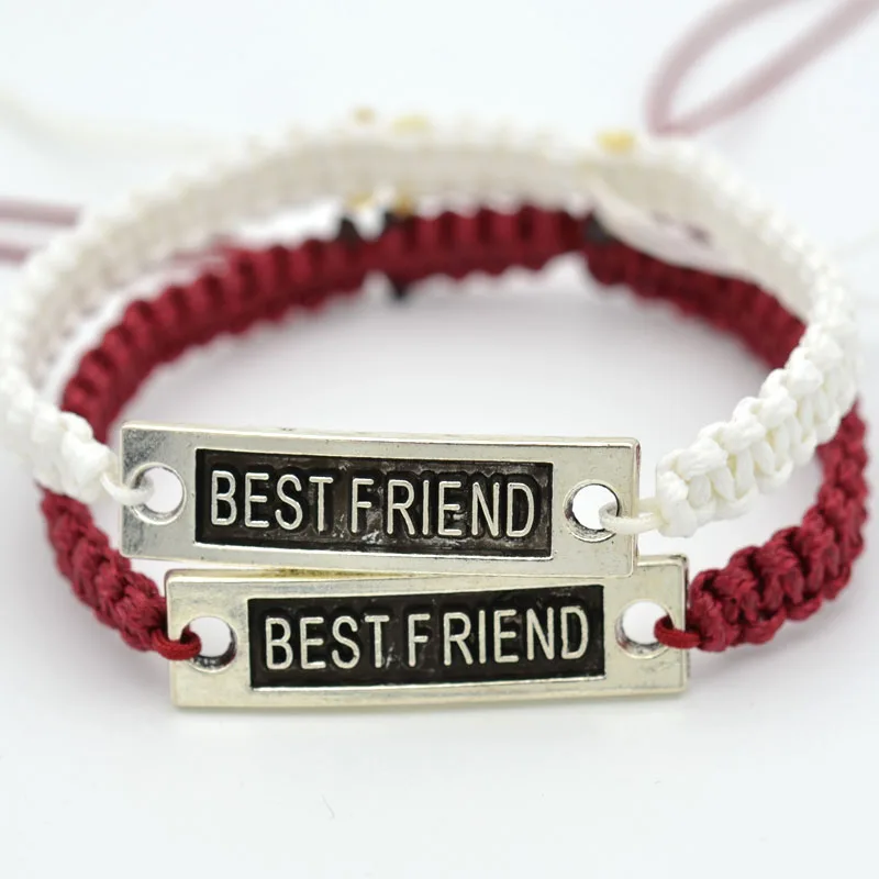 Цепочка из веревки, модный лучший друг, подарок, Pulseira Feminina, очаровательный прекрасный подарок, персонализированный друг, девушка