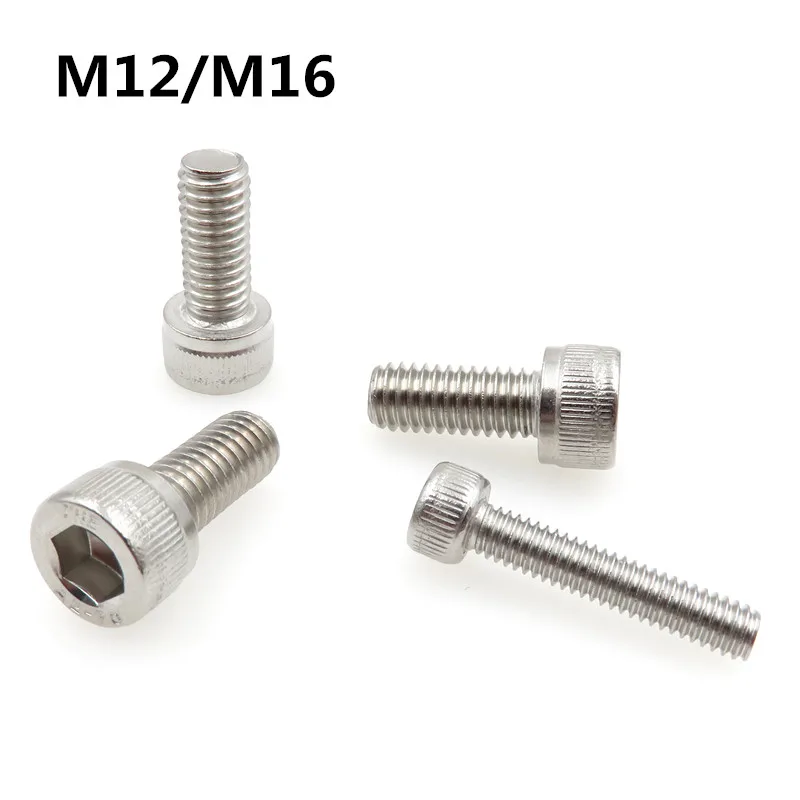M12/M16 DIN912 304 внутренняя Шестигранная головка из нержавеющей стали Болт для