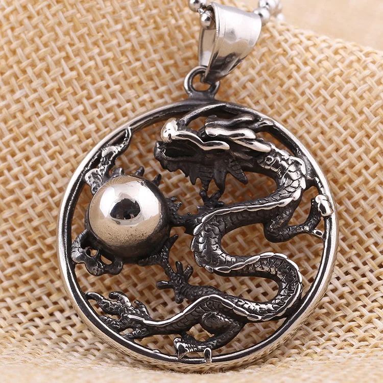 Высокое качество 316L Нержавеющая сталь Дракон знак Цепочки и ожерелья подвески