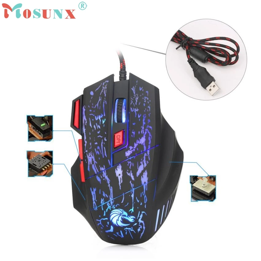 Мышь Raton профессиональная 7 кнопок 5500DPI USB Оптическая Проводная игровая мышь