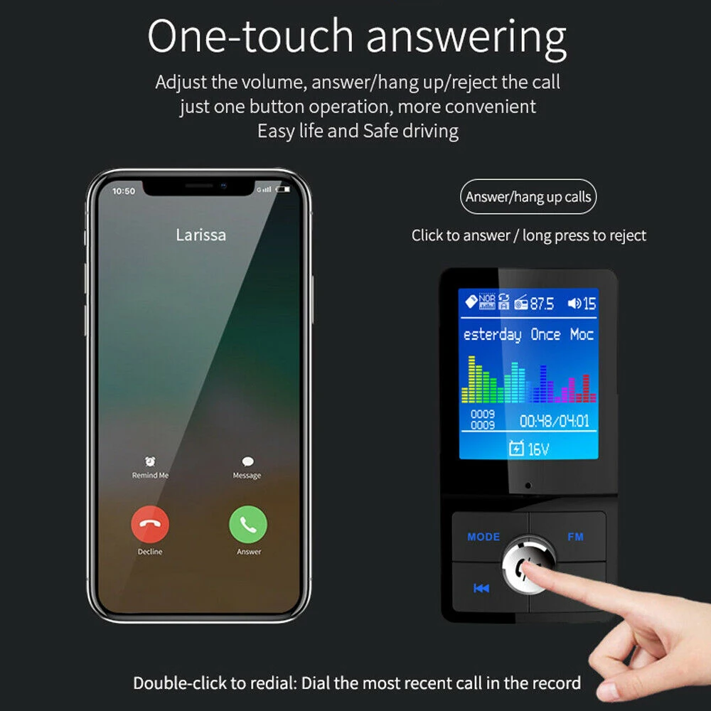 Комплект автомобильного зарядного устройства Bluetooth FM передатчик модулятор