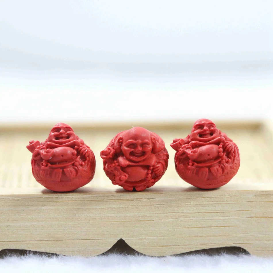Модные Синтетические Красные cinnabar мульти-формы резной цветок diy ювелирные