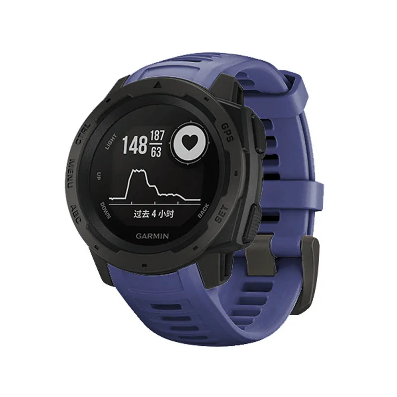 Dark Blue Спортивный силиконовый ремешок для быстрой замены часов для Garmin Instinct XR649 - Цвет: Dark Blue