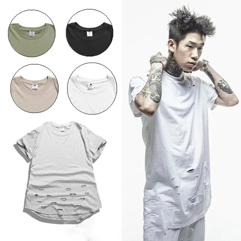 Летние Новые мужские футболки в стиле хип хоп модные с коротким рукавом Hba Hole Kanye