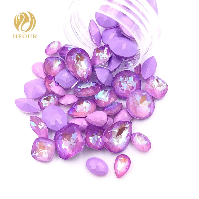 Высококачественный A + фиолетовый мокко ФЛЮОР заостренный клей для дизайна