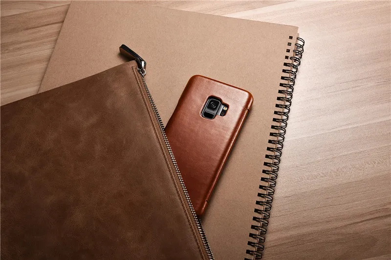 ICarer для samsung Galaxy S10 S10+ S9 S9+ Plus Note8 Note 9 изогнутый край винтажная серия чехол из натуральной кожи