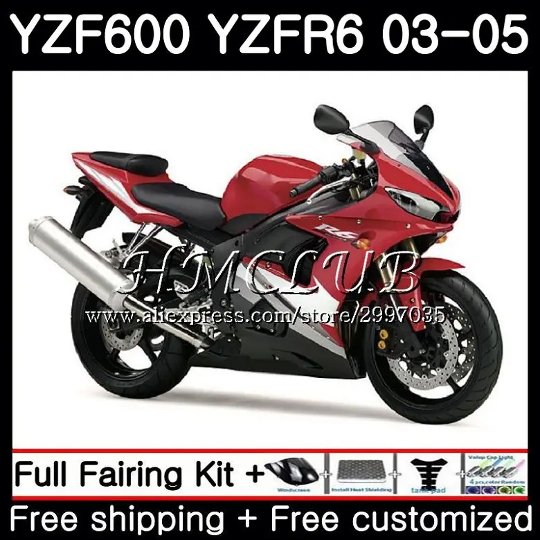 

Корпус для YAMAHA YZF-R6 03 04 05 YZF600 YZF R6 2003 2004 2005 14HC.14 YZF 600 R 6 YZF-600 YZFR6 03 04 05 В НАЛИЧИИ Комплект Красного обтекателя