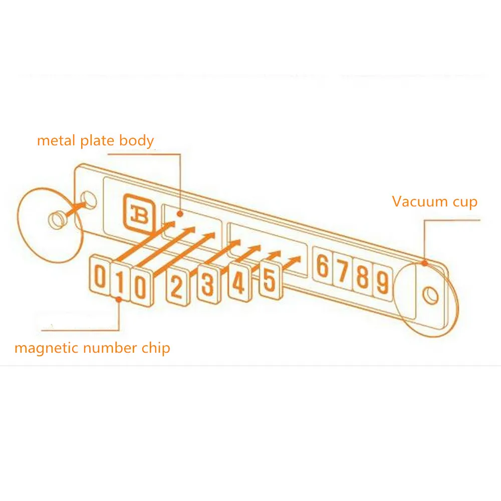 Магнитная Карточка с телефоном для временной парковки номер карты автомобиля