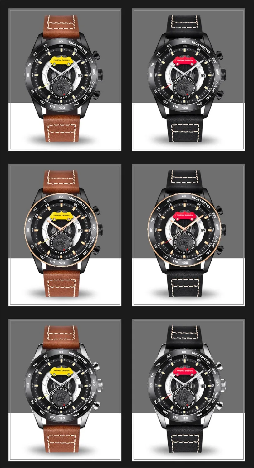 Роскошный бренд PAGANI Дизайн Хронограф Спортивные часы для мужчин Reloj Hombre