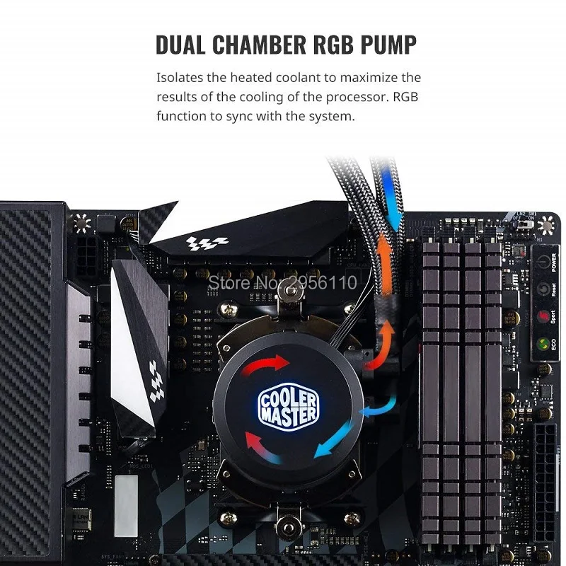 Cooler Master ML240L процессор жидкостный охладитель радиатор 120 мм RGB тихий вентилятор для Intel 1155 1156 2011 1366 AMD AM4 AM3 cpu водяное охлаждение