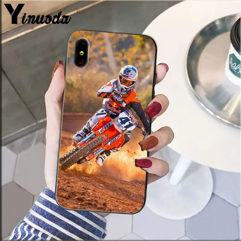 Yinuoda moto Cross moto rcycle спортивный чехол для телефона Fundas чехол для iPhone X XS MAX 6 6S 7 7plus 8 8Plus 5 5S XR