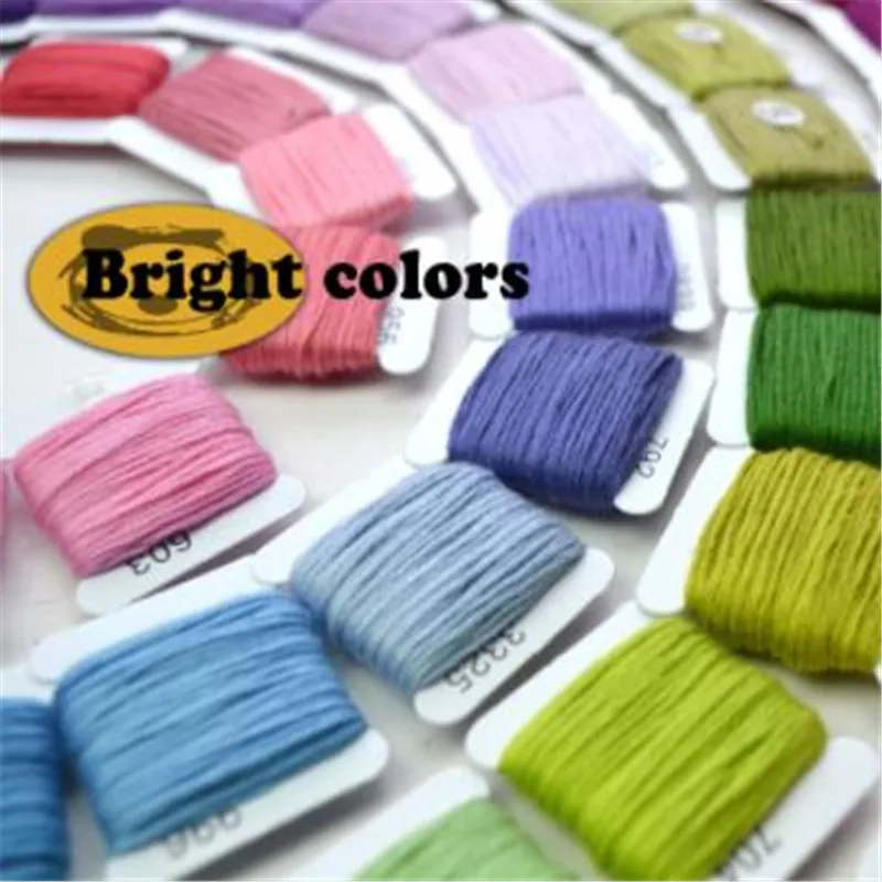 Стартовый Набор для вышивки начинающих 36/50/60/72/108 нитки случайных цветов