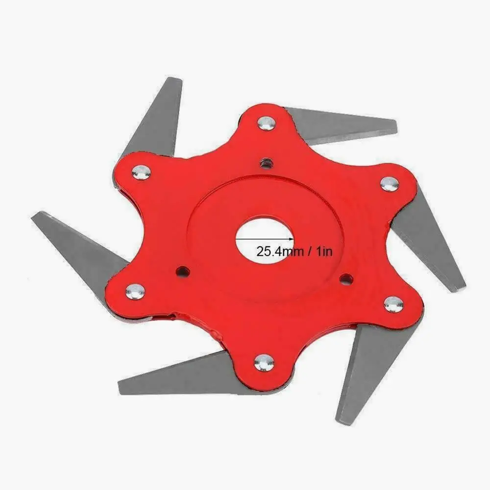 6 стальных лезвий триммер 65Mn металлические лезвия газонокосилка садовая головка