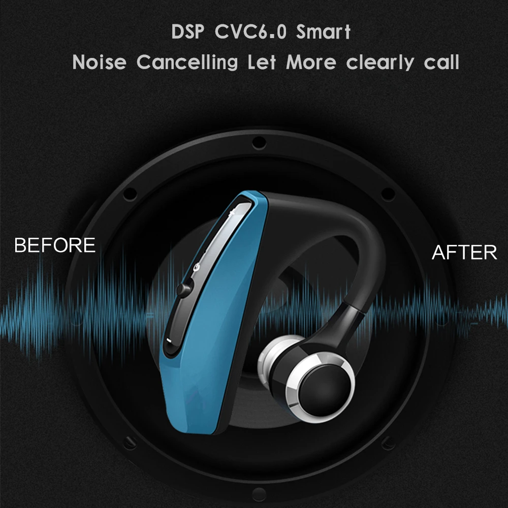 AMTERBEST V12 Беспроводной Bluetooth наушники для спорта вождения гарнитуры вкладыши Шум