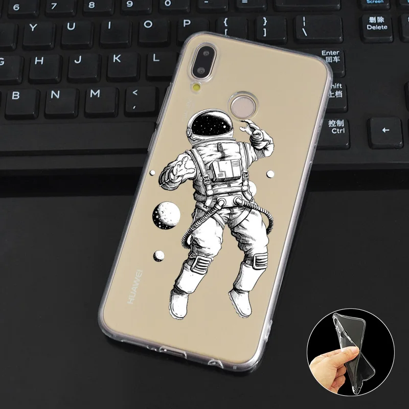 DREAMFOX M163 астронавт Космос Путешествия Мягкий ТПУ силиконовый чехол для huawei Honor 6A 6C