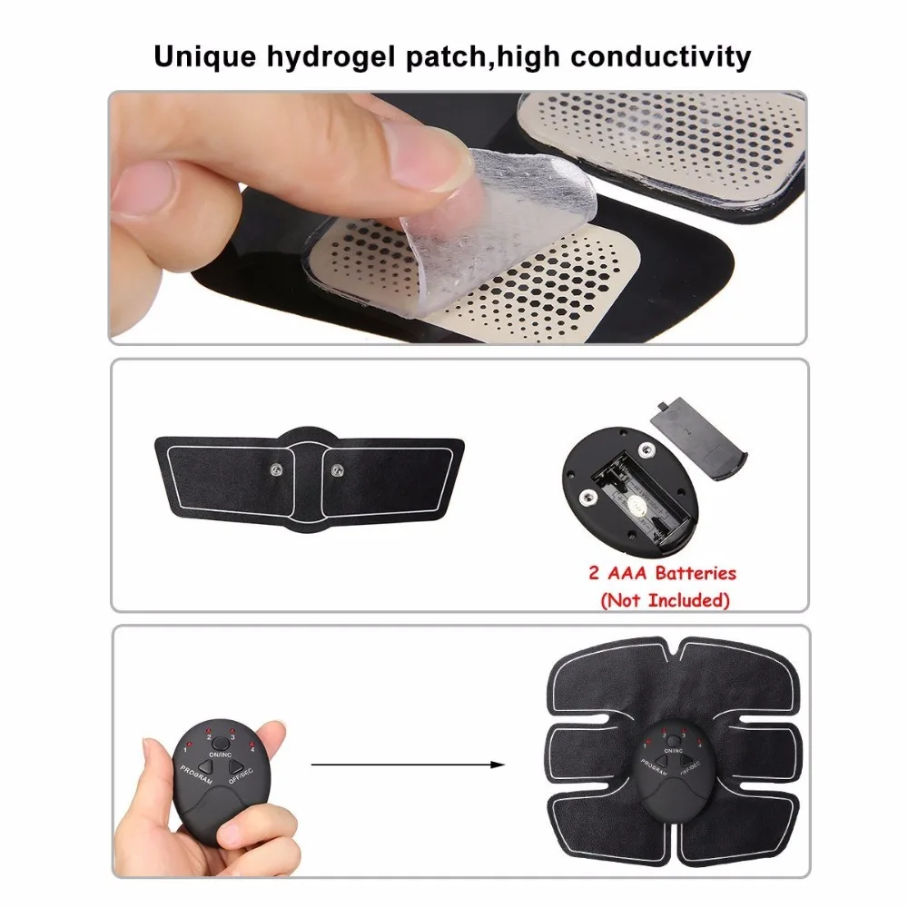Smart Wireless Electronic Muscle EMS Stimulator ABS Abdominal Trainer Roller Sticker Slimming Beauty Machine Massager |