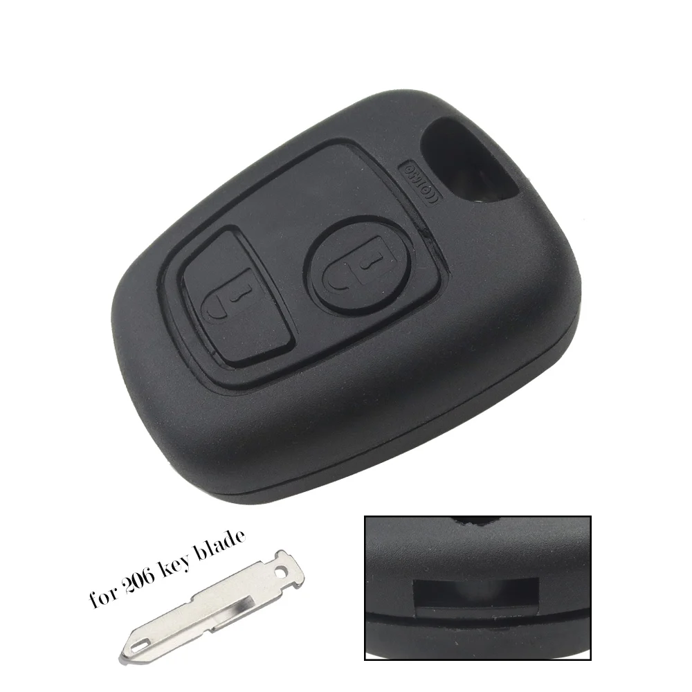 

OkeyTech 5pcs 2 Button Remote Auto Car Key Fob Case Cover Fob for Peugeot 206 307 407 for Citroen c3 Keyless Replacement Shell